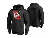 Men Kansas City Chiefs Black 2018 NFL Playoffs Bound State Pullover Hoodie
