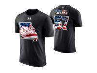 Men Kansas City Chiefs Breeland Speaks #57 Stars and Stripes 2018 Independence Day American Flag T-Shirt