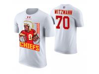 Men Kansas City Chiefs Bryan Witzmann #70 White Cartoon And Comic Artistic Painting T-Shirt