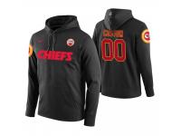 Men Kansas City Chiefs Custom Black Circuit Wordmark Pullover Hoodie