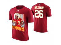 Men Kansas City Chiefs Damien Williams #26 Red Cartoon And Comic Artistic Painting T-Shirt