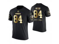 Men Kansas City Chiefs Demetrius Harris #84 Metall Dark Golden Special Limited Edition With Message T-Shirt