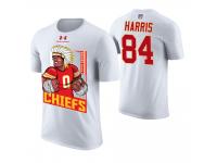 Men Kansas City Chiefs Demetrius Harris #84 White Cartoon And Comic Artistic Painting T-Shirt