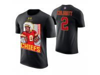 Men Kansas City Chiefs Dustin Colquitt #2 Black Cartoon And Comic Artistic Painting T-Shirt