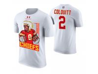 Men Kansas City Chiefs Dustin Colquitt #2 White Cartoon And Comic Artistic Painting T-Shirt