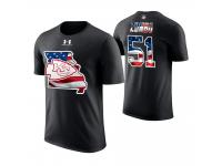 Men Kansas City Chiefs Frank Zombo #51 Stars and Stripes 2018 Independence Day American Flag T-Shirt