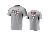 Men Kansas City Chiefs Harrison Butker Heather Gray Super Bowl LIV Champions Trophy Collection Locker Room T-Shirt