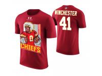 Men Kansas City Chiefs James Winchester #41 Red Cartoon And Comic Artistic Painting T-Shirt