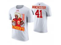 Men Kansas City Chiefs James Winchester #41 White Cartoon And Comic Artistic Painting T-Shirt