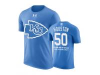 Men Kansas City Chiefs Justin Houston #50 Powder Blue Father Day Gift With Message T-Shirt