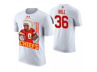 Men Kansas City Chiefs Mack Lee Hill #36 White Cartoon And Comic Artistic Painting Retired Player T-Shirt