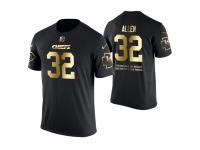 Men Kansas City Chiefs Marcus Allen #32 Metall Dark Golden Special Limited Edition Retired Player With Message T-Shirt