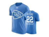 Men Kansas City Chiefs Marcus Peters #22 Powder Blue Father Day Gift With Message T-Shirt