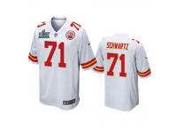 Men Kansas City Chiefs Mitchell Schwartz White Super Bowl LIV Game Jersey