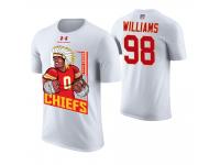 Men Kansas City Chiefs Xavier Williams #98 White Cartoon And Comic Artistic Painting T-Shirt