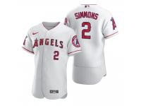 Men Los Angeles Angels Andrelton Simmons Nike White 2020 Jersey