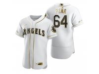 Men Los Angeles Angels Felix Pena Nike White Golden Edition Jersey