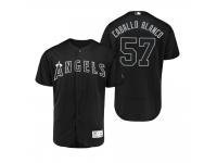 Men Los Angeles Angels Hansel Robles Caballo Blanco Black 2019 Players' Weekend Jersey