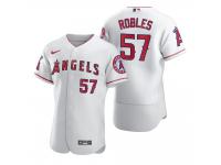 Men Los Angeles Angels Hansel Robles Nike White 2020 Jersey