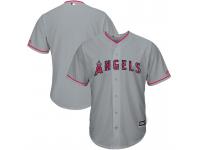 Men Los Angeles Angels Independence Day Gray 2017 Stars & Stripes Cool Base Team Jersey
