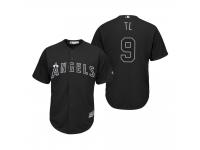 Men Los Angeles Angels Tommy La Stella TL Black 2019 Players' Weekend Jersey