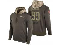Men Los Angeles Chargers #99 Joey Bosa Olive 2017 Salute to Service Hoodie