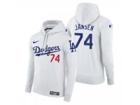 Men Los Angeles Dodgers Kenley Jansen Nike White Home Hoodie