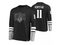Men Los Angeles Kings Anze Kopitar #11 Tri-Blend Black-Gray Jersey