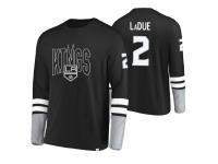 Men Los Angeles Kings Paul LaDue #2 Tri-Blend Black-Gray Jersey