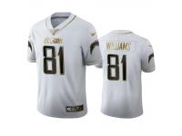 Men Mike Williams Chargers White 100th Season Golden Edition Jersey