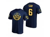 Men Milwaukee Brewers Lorenzo Cain Navy 50th Season 2020 Ballpark T-Shirt