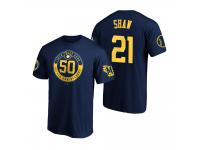 Men Milwaukee Brewers Travis Shaw Navy 50th Season 2020 Ballpark T-Shirt