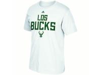 Men Milwaukee Bucks adidas Noches Ene-Be-A T-Shirt - White