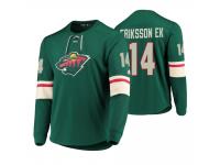 Men Minnesota Wild Joel Eriksson Ek #14 Platinum Green Jersey