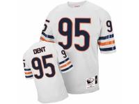 Men Mitchell And Ness Chicago Bears #95 Richard Dent White Authentic Throwback NFL Jersey