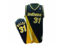 Men Mitchell and Ness Indiana Pacers #31 Reggie Miller Swingman Black-Yellow Throwback NBA Jersey