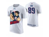 Men New England Patriots Bob Dee #89 White Cartoon And Comic Artistic Painting Retired Player T-Shirt