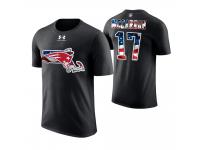 Men New England Patriots Riley McCarron #17 Stars and Stripes 2018 Independence Day American Flag T-Shirt