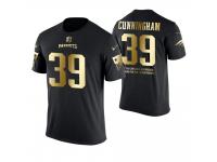 Men New England Patriots Sam Cunningham #39 Metall Dark Golden Special Limited Edition Retired Player With Message T-Shirt