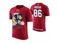 Men New England Patriots Stanley Morgan #86 Red Cartoon And Comic Artistic Painting Retired Player T-Shirt