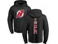 Men New Jersey Devils #19 Travis Zajac Adidas Black Backer Pullover Hoodie NHL Jersey