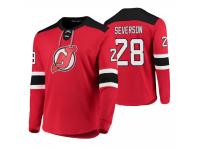 Men New Jersey Devils Damon Severson #28 Platinum Red Jersey
