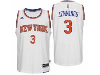 Men New York Knicks #3 Brandon Jennings 2016 Home White New Swingman Jersey
