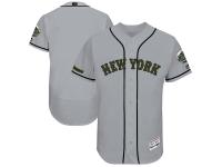 Men New York Mets Majestic Gray 2017 Memorial Day Authentic Collection Flex Base Team Jersey