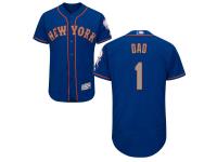 Men New York Mets Majestic Royal Father's Day Gift Authentic Flexbase Jersey