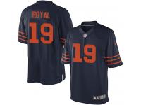 Men NFL Chicago Bears #19 Eddie Royal 40s Throwback Nike Navy Blue Limited Jersey
