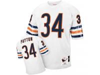 Men NFL Chicago Bears #34 Walter Payton Throwback Road White Mitchell and Ness Jersey