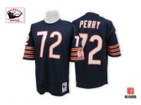 Men NFL Chicago Bears #72 William Perry Throwback Home Navy Blue Mitchell and Ness Jersey