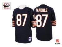 Men NFL Chicago Bears #87 Tom Waddle Throwback Home Navy Blue Mitchell And Ness Jersey