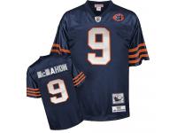 Men NFL Chicago Bears #9 Jim McMahon Throwback Home Bear Patch Navy Blue Big Number Mitchell and Ness Jersey